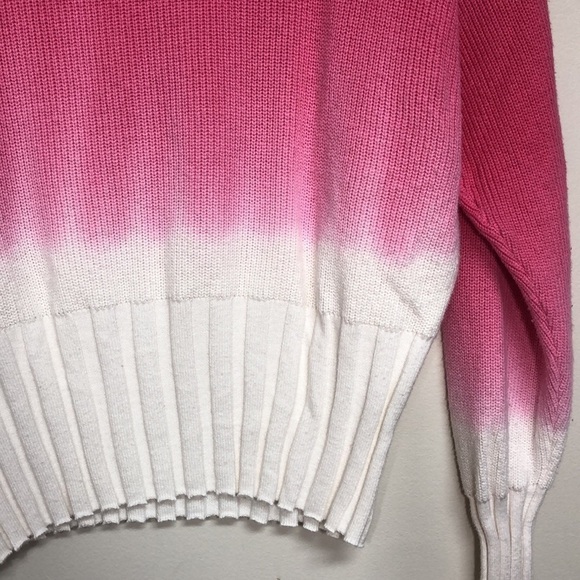 SCOTT & SCOTT LONDON Pink White Ombré Sweater Large - Picture 3 of 7